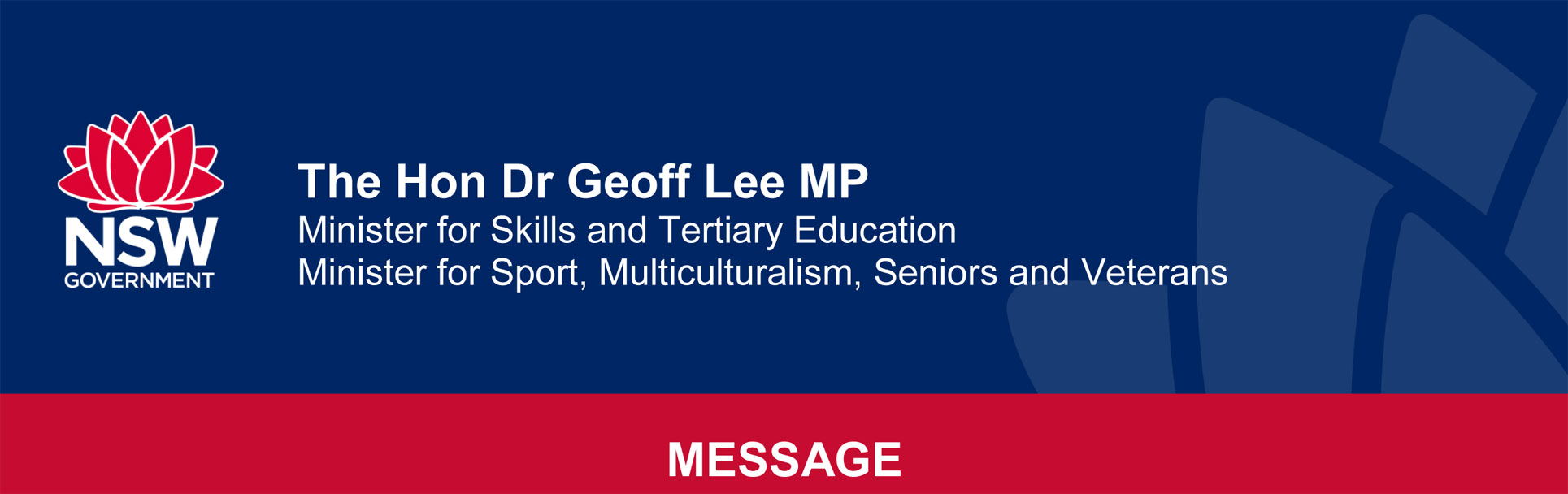 Dr Geoff Lee MP